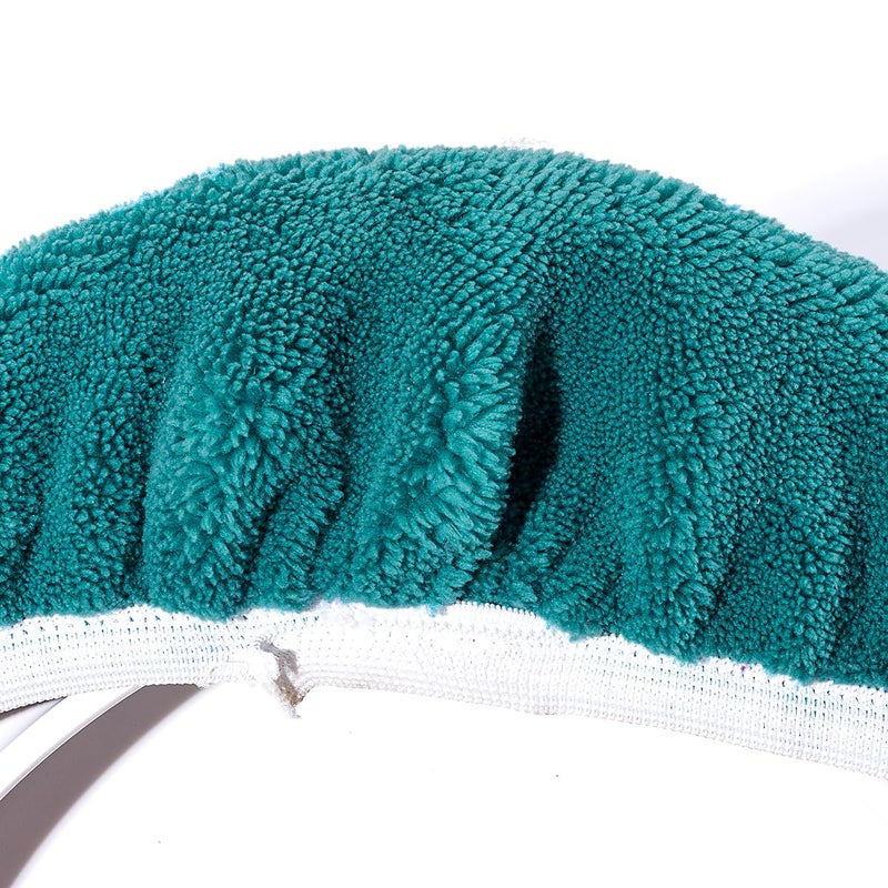 Madeals Microfiber Toilet Lid Cover Soft and Absorbent  Comfortable Bathroom Toilet Lid Cover Seat Fits Most Size Toilet Lids for Teal - Image 2